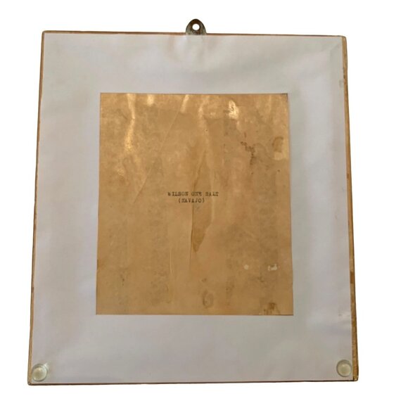 Framed Native American Portrait Wilson One Salt Navajo Signed O.W. Oil Painting - Picture 2 of 6